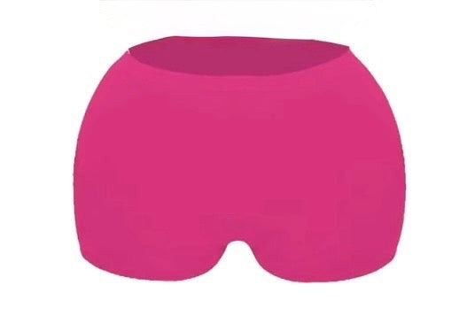 HER ELECTRIC PINK SHORTS